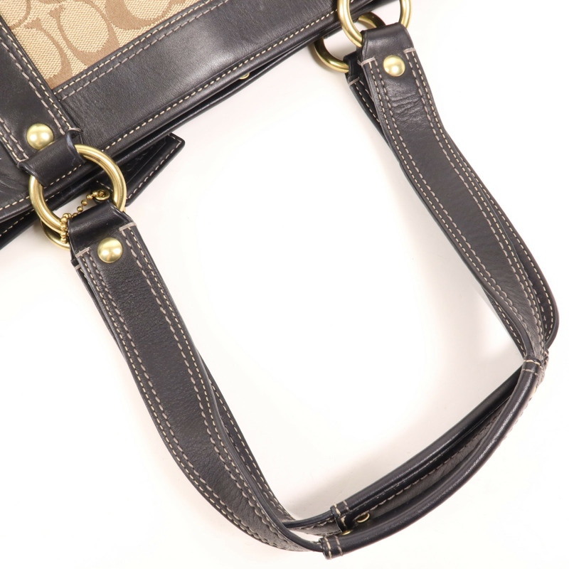 COACH 帆布Shoulder Bag金扣肩背袋-6