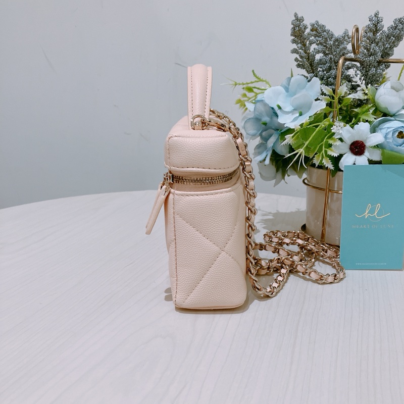 TK1869 CHANEL 香奈兒經典大菱格鏈帶梳妝包包LP VANITY WITH CHAIN BAG CAVIAR-3