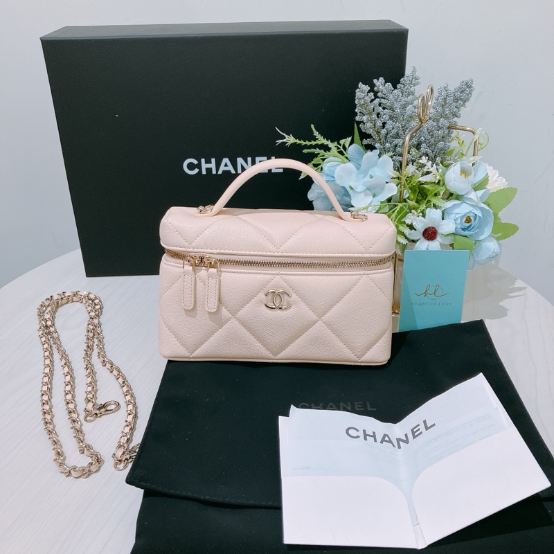 TK1869 CHANEL 香奈兒經典大菱格鏈帶梳妝包包LP VANITY WITH CHAIN BAG CAVIAR-10