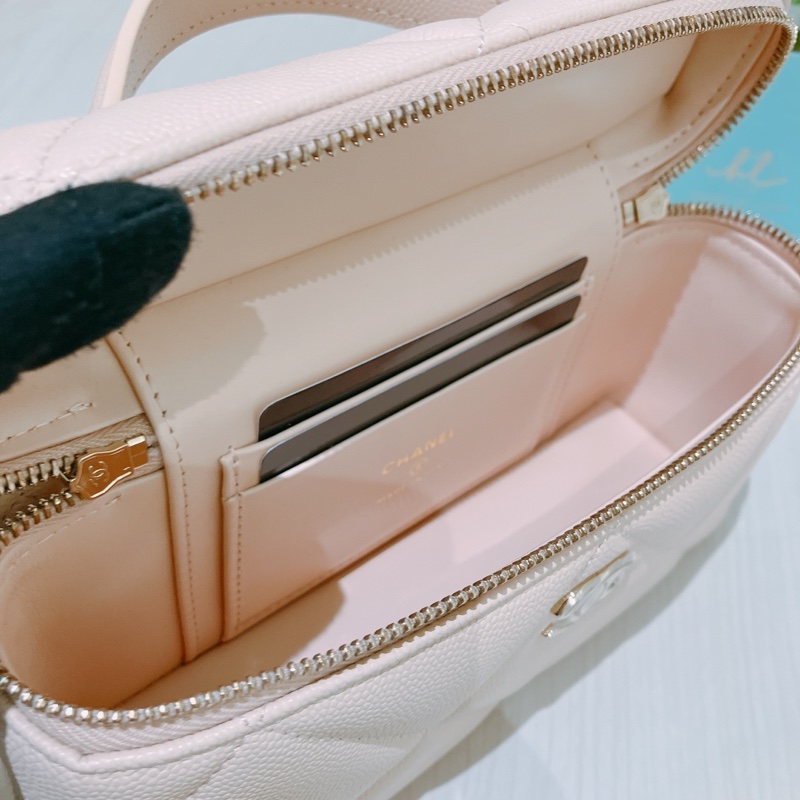 TK1869 CHANEL 香奈兒經典大菱格鏈帶梳妝包包LP VANITY WITH CHAIN BAG CAVIAR-14