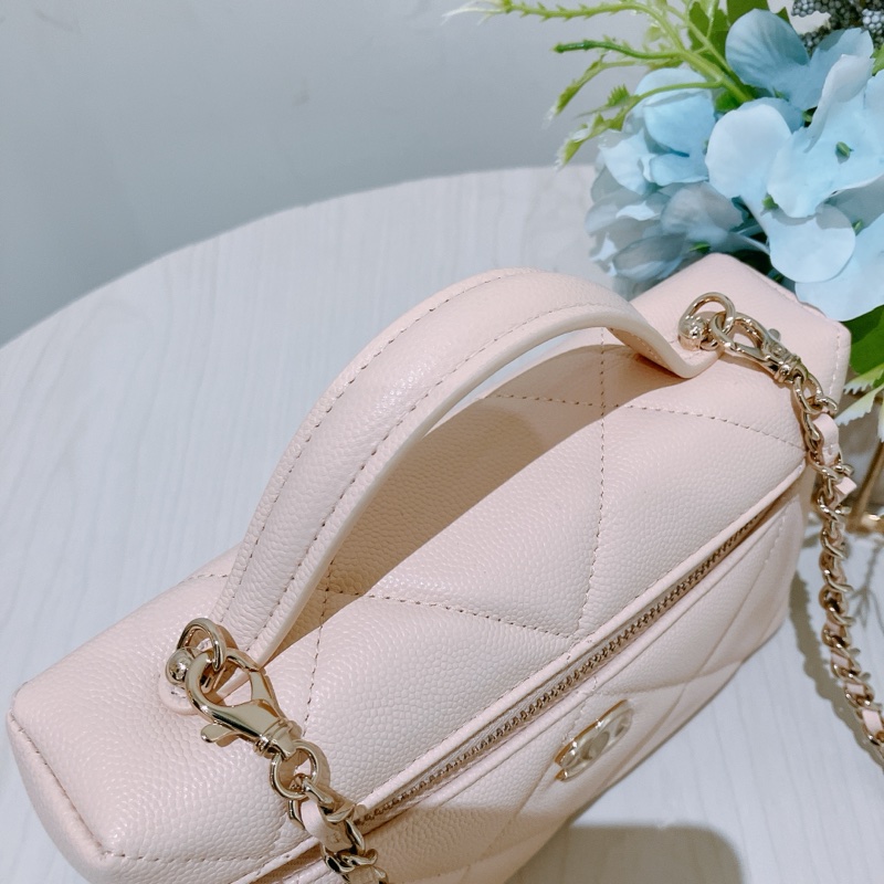 TK1869 CHANEL 香奈兒經典大菱格鏈帶梳妝包包LP VANITY WITH CHAIN BAG CAVIAR-17