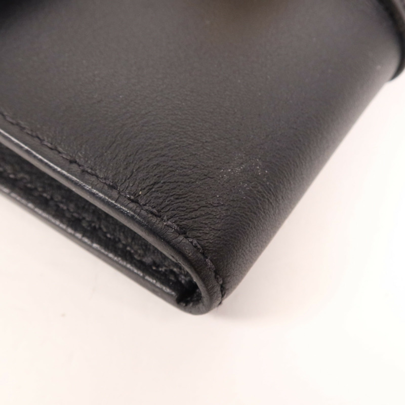 HERMES Swift皮革Glenan Compact Wallet金扣錢包-9