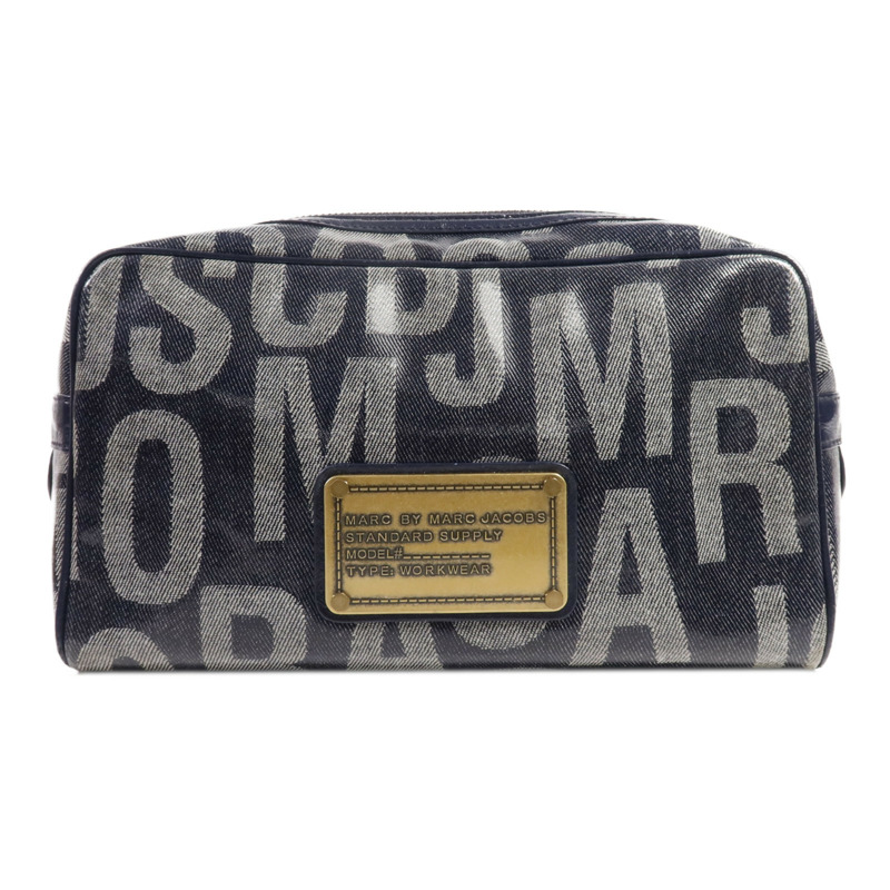 MARC BY MARC JACOBS 塗層帆布Pouch金扣手拿包-0