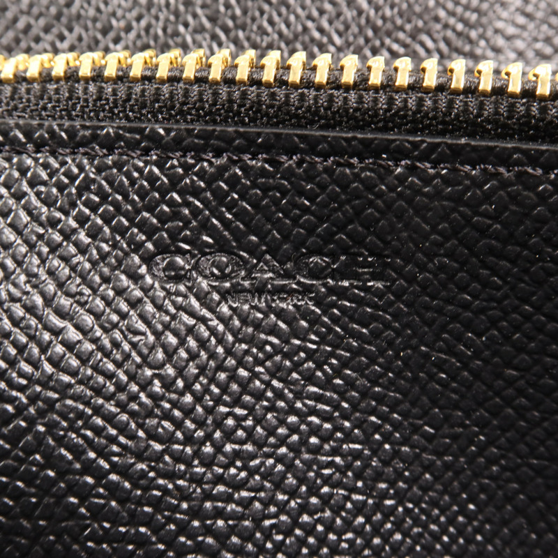 COACH 牛皮皮革Long Wallet金扣長錢包-5