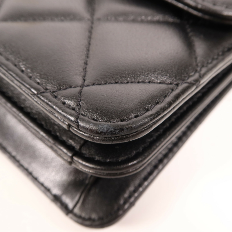 CHANEL 羊皮皮革Shoulder Bag金扣手挽肩背兩用袋-5