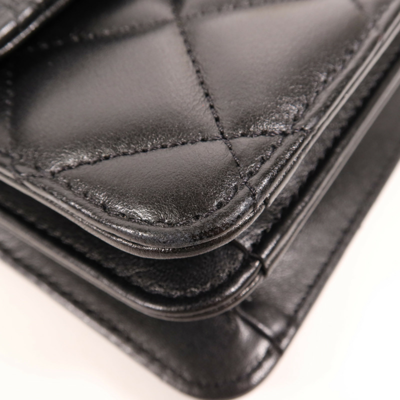 CHANEL 羊皮皮革Shoulder Bag金扣手挽肩背兩用袋-6