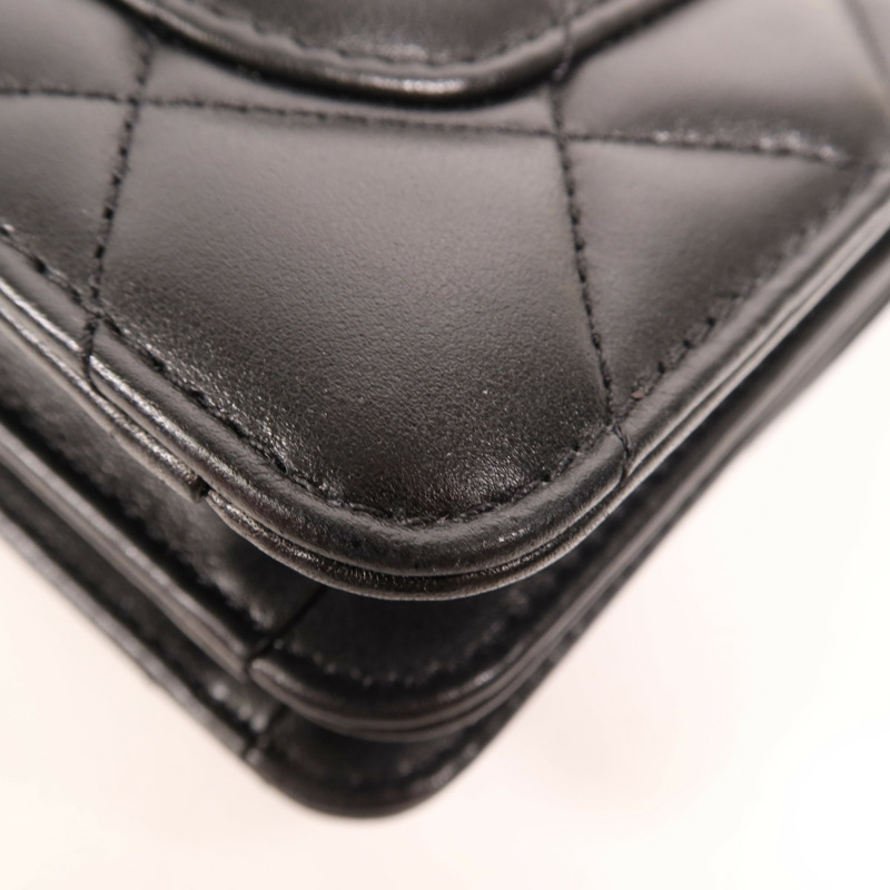 CHANEL 羊皮皮革Shoulder Bag金扣手挽肩背兩用袋-7