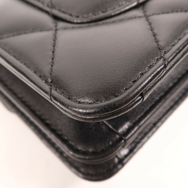 CHANEL 羊皮皮革Shoulder Bag金扣手挽肩背兩用袋-8