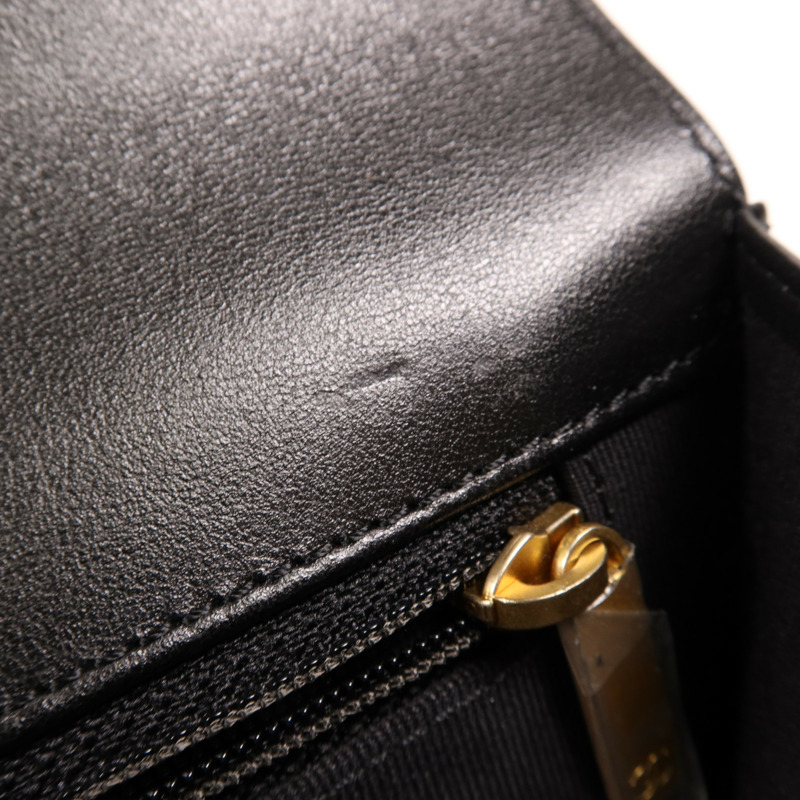 CHANEL 羊皮皮革Shoulder Bag金扣手挽肩背兩用袋-13