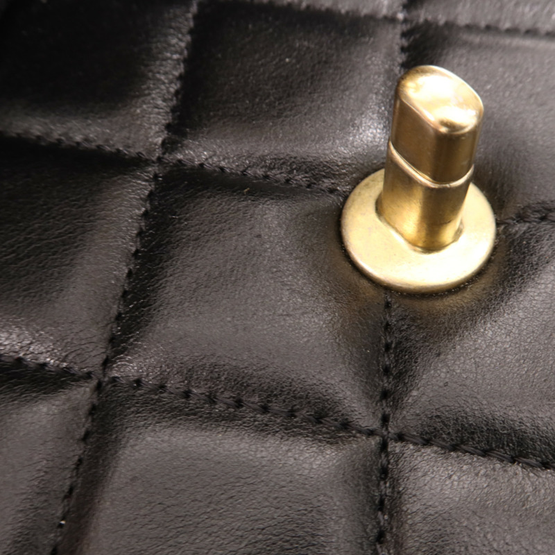 CHANEL 羊皮皮革Shoulder Bag金扣手挽肩背兩用袋-16