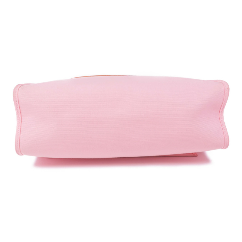 HERMES 帆布Herbag PM銀扣手挽肩背兩用袋Rose Sakura-3