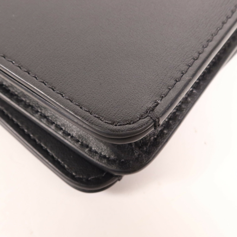 CELINE 牛皮皮革Triomphe Compact Wallet金扣錢包-12