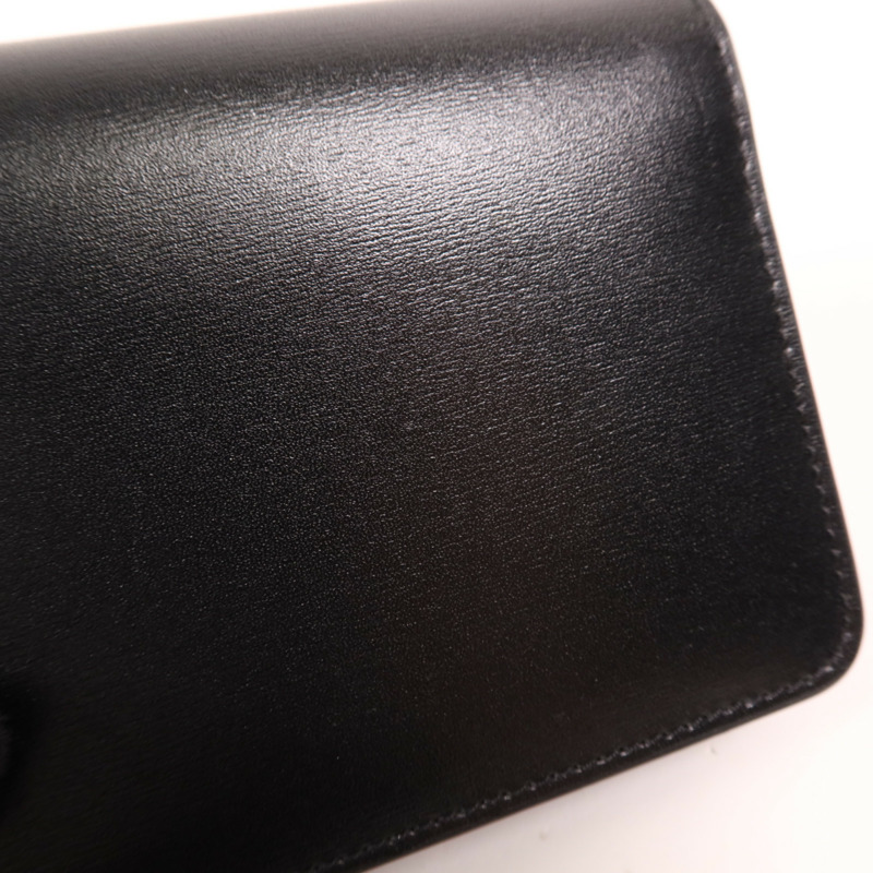 CELINE 牛皮皮革Triomphe Compact Wallet金扣錢包-13