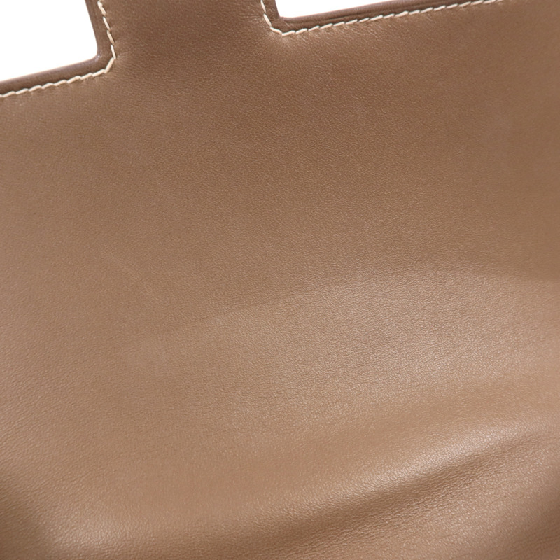 HERMES Epsom皮革Constance 24銀扣肩背袋Etoupe-13