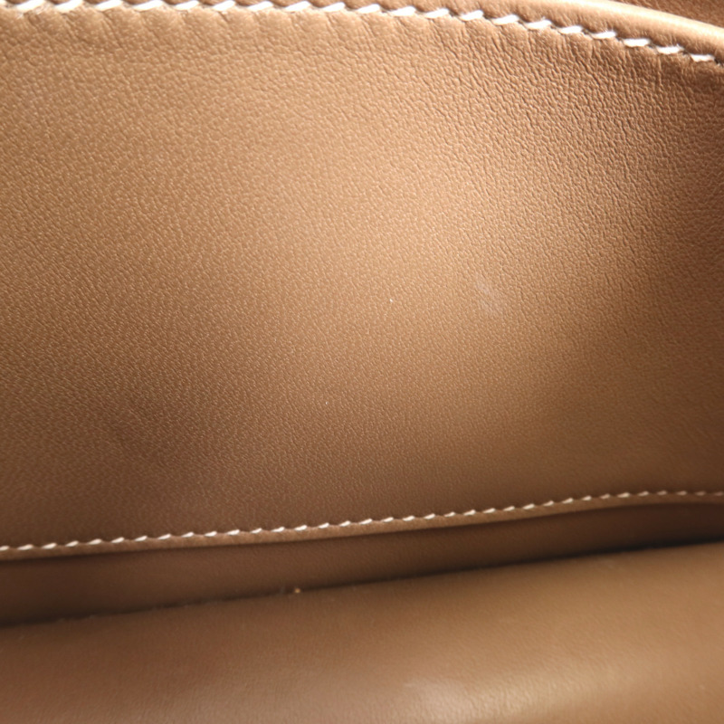 HERMES Epsom皮革Constance 24銀扣肩背袋Etoupe-17