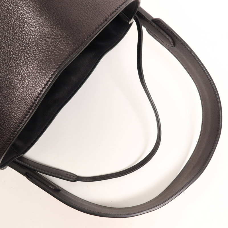 HERMES Evercolor皮革Licol 19手挽肩背兩用袋Noir-4