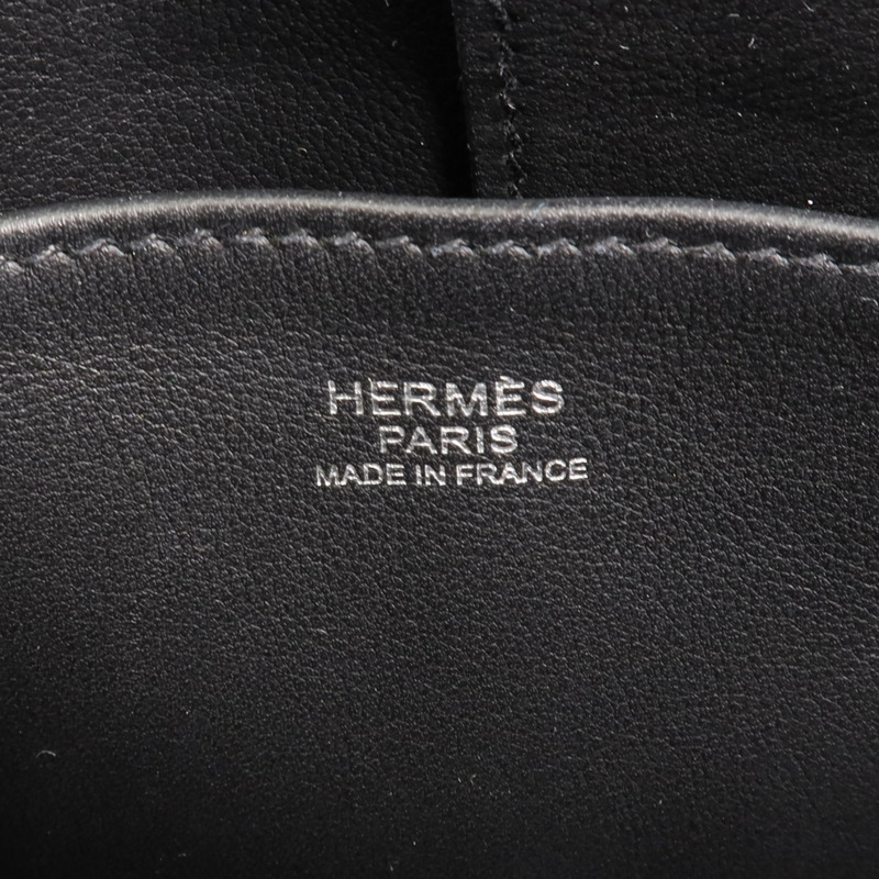 HERMES Evercolor皮革Licol 19手挽肩背兩用袋Noir-10