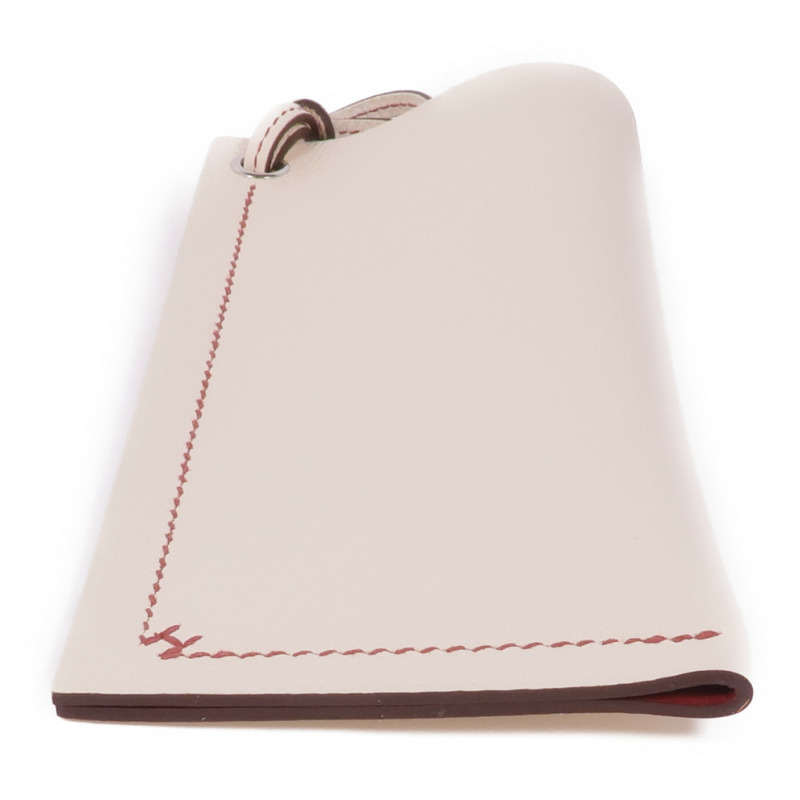 HERMES Epsom皮革H Sellier Glasses Case銀扣眼鏡盒Craie-3