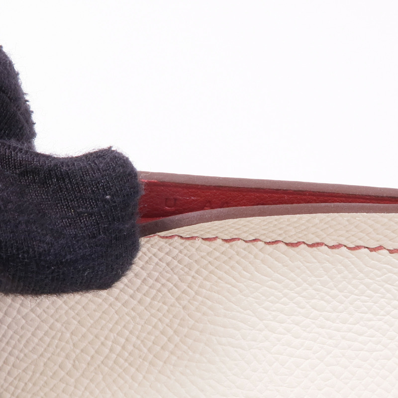 HERMES Epsom皮革H Sellier Glasses Case銀扣眼鏡盒Craie-6