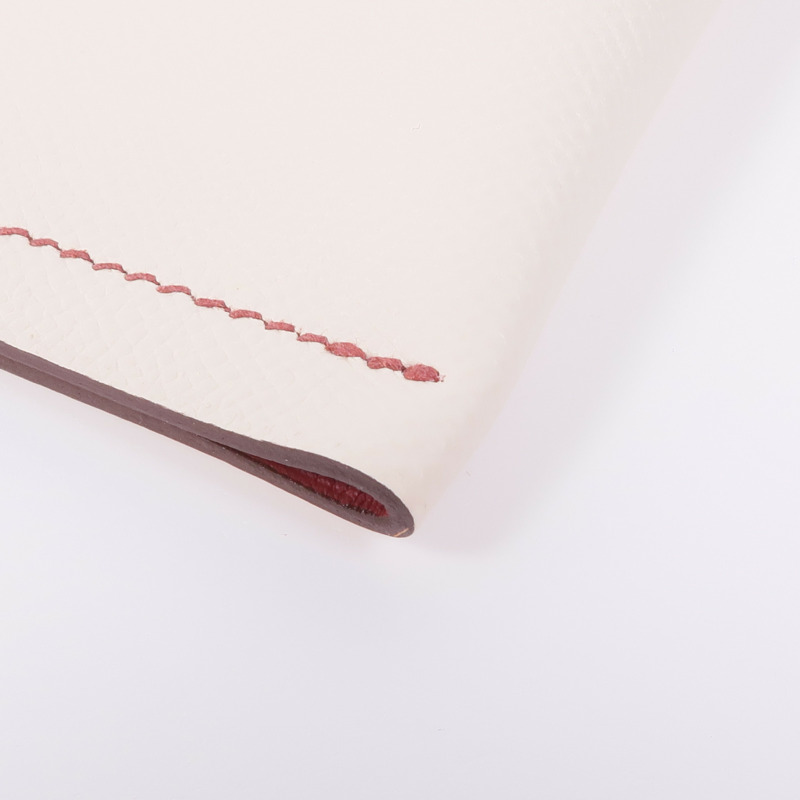 HERMES Epsom皮革H Sellier Glasses Case銀扣眼鏡盒Craie-10