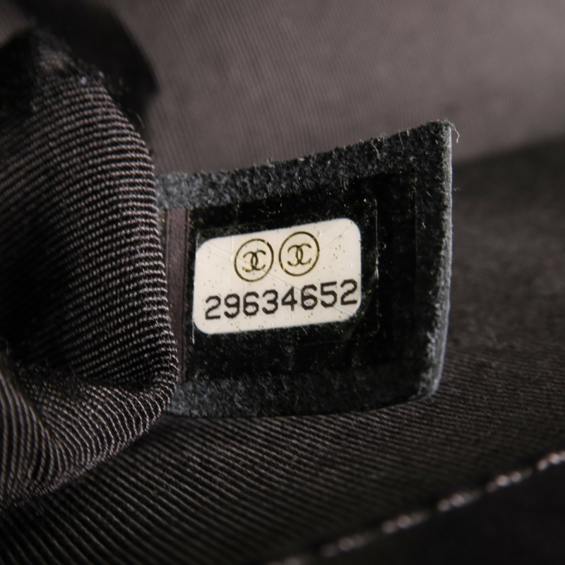 CHANEL 羊皮皮革Boy 25金扣肩背袋-11