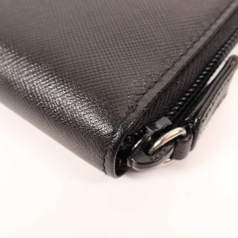 PRADA 牛皮皮革Zipped Wallet銀扣錢包-13