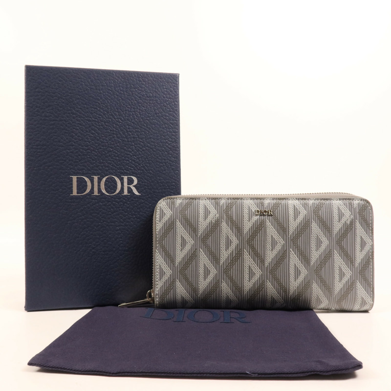 Dior 塗層帆布Long Wallet銀扣長錢包-14