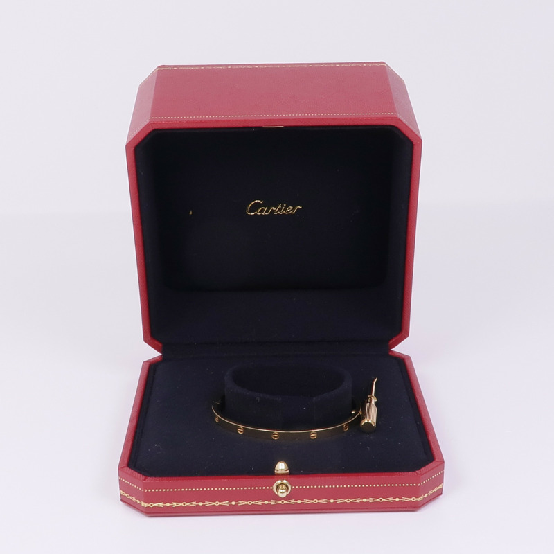 CARTIER 18K黄金Love Bangle手鐲#17-9