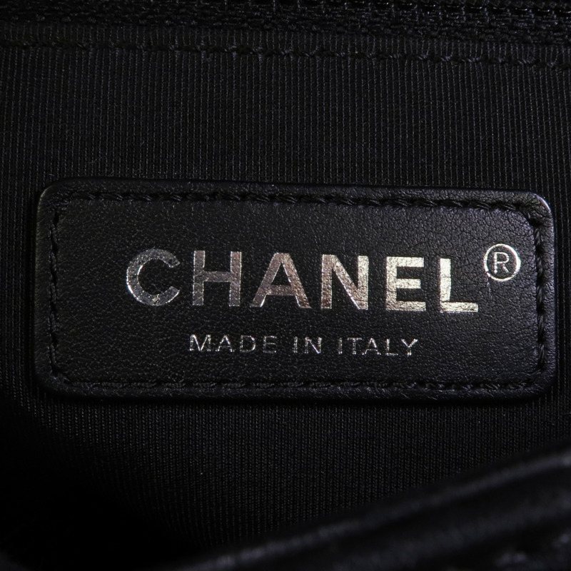 CHANEL 羊皮皮革Boy 28銀扣鏈帶肩背袋-5