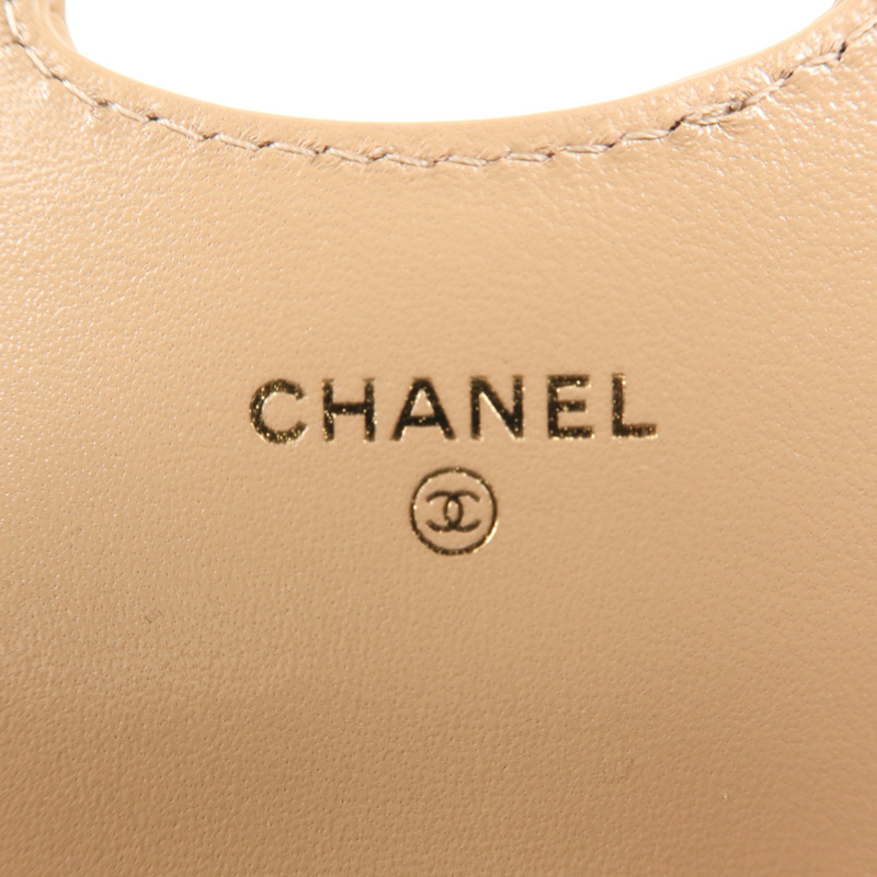 CHANEL 牛皮皮革Wallet Card Holder金扣錢包-5
