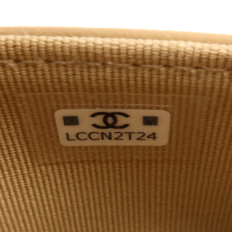 CHANEL 牛皮皮革Wallet Card Holder金扣錢包-7