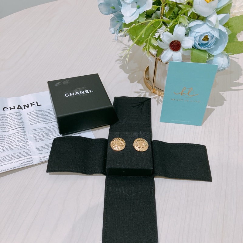 TK1871 CHANEL 香奈兒可可刻印圓形耳環COCO MARK CIRCLE EARRINGS-10