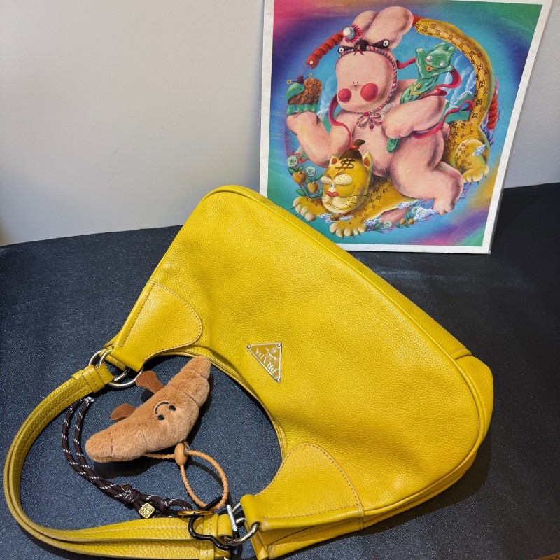 Prada 姜黃色hobo 肩背包-1