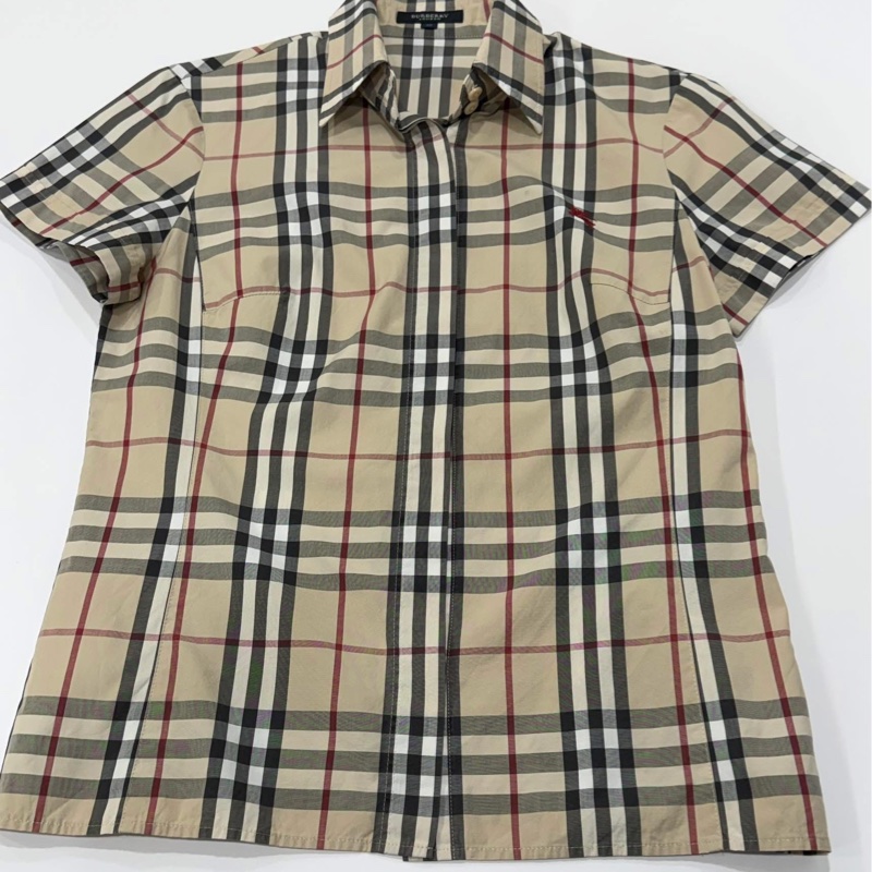 Burberry 倫敦 米格經典色戰馬刺繡短袖襯衫-6