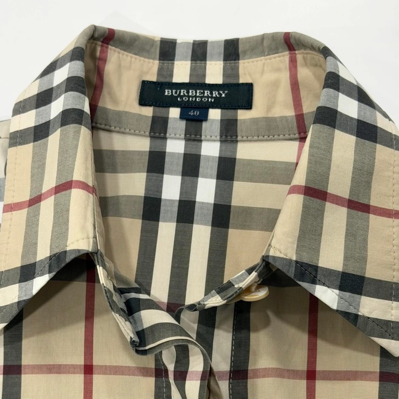 Burberry 倫敦 米格經典色戰馬刺繡短袖襯衫-8