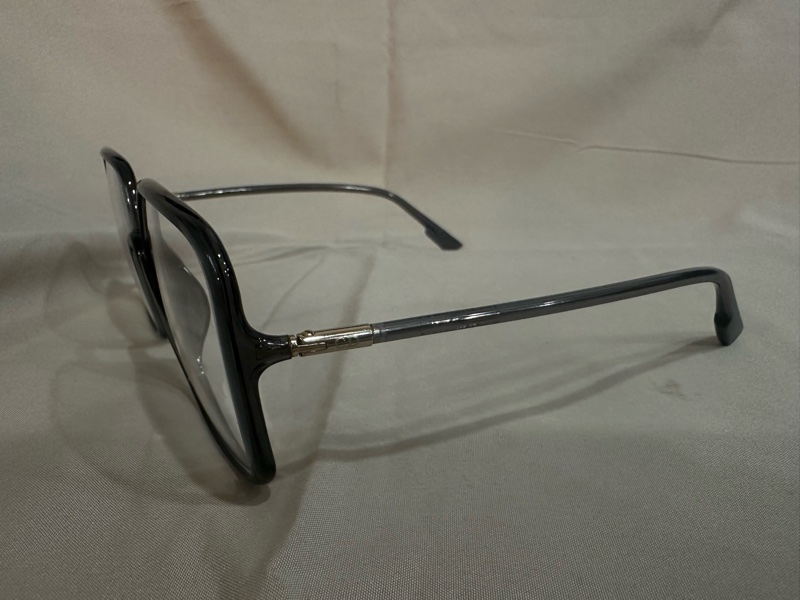 周揚青 同款 Dior Stellaire 深灰色 平光 光學 眼鏡  (無度數片)-9
