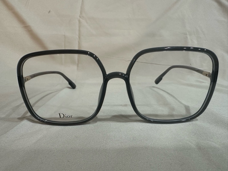 周揚青 同款 Dior Stellaire 深灰色 平光 光學 眼鏡  (無度數片)-4
