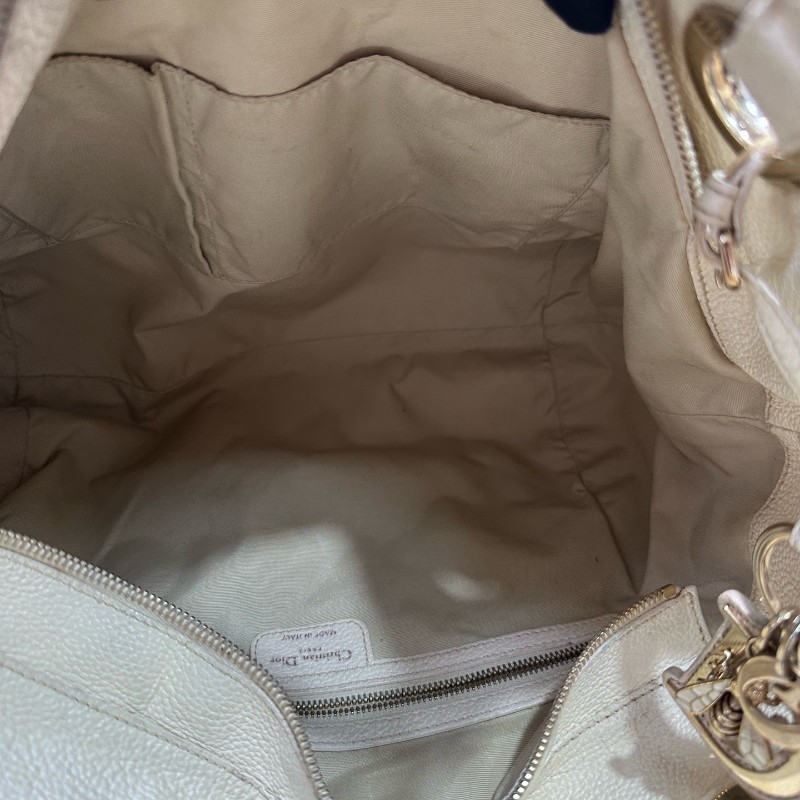 Dior白色蜜蜂掛件 肩背包-7