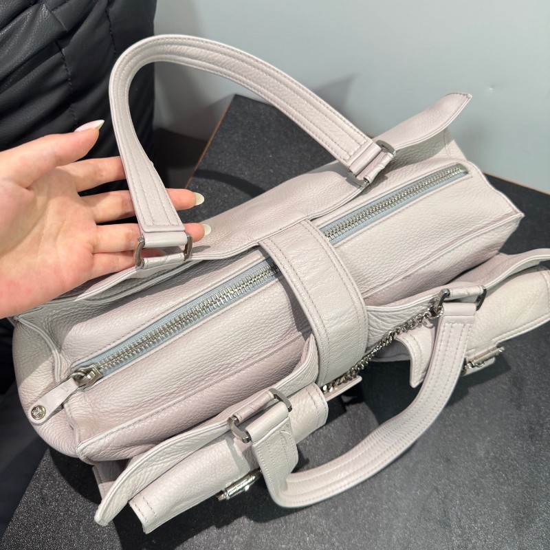 Celine 香芋紫色機車包肩背包-4