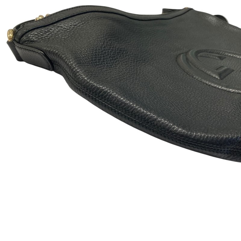 GUCCI 古馳 295175 Soho Interlocking G 牛皮 腰/胸包 黑色-2