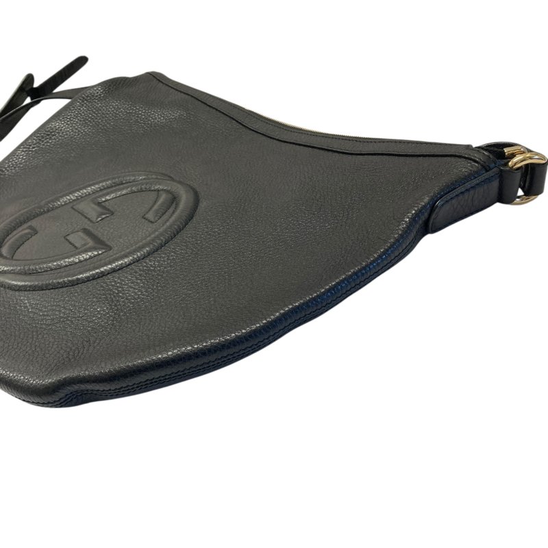 GUCCI 古馳 295175 Soho Interlocking G 牛皮 腰/胸包 黑色-3