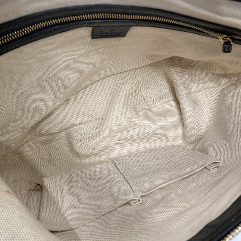 GUCCI 古馳 295175 Soho Interlocking G 牛皮 腰/胸包 黑色-8