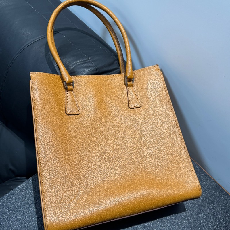 Prada 黃色tote 肩背包-2