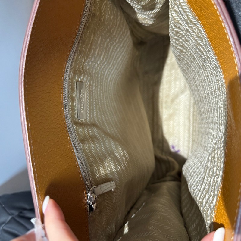 Prada 黃色tote 肩背包-8