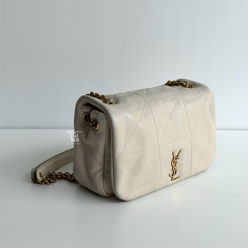 閒置新✨ Saint Laurent  YSL 聖羅蘭 Jamie 4.3 mini 白色金釦-6