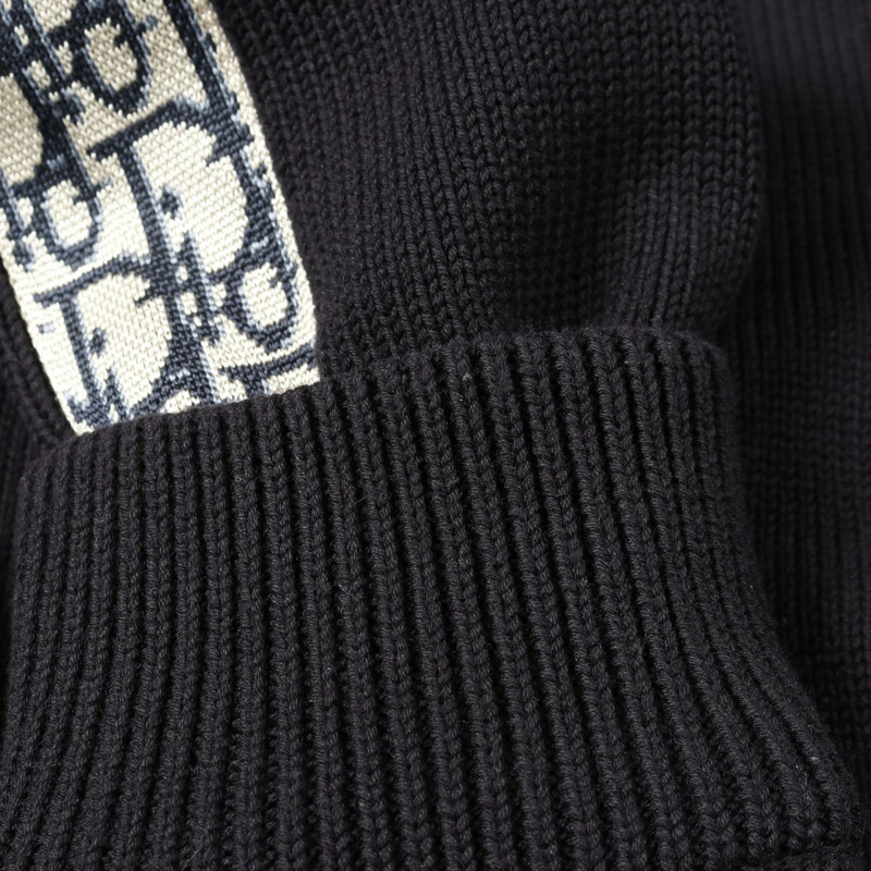 Dior Oblique 針織衫，棉絲混紡，海軍藍，二手男S碼-4