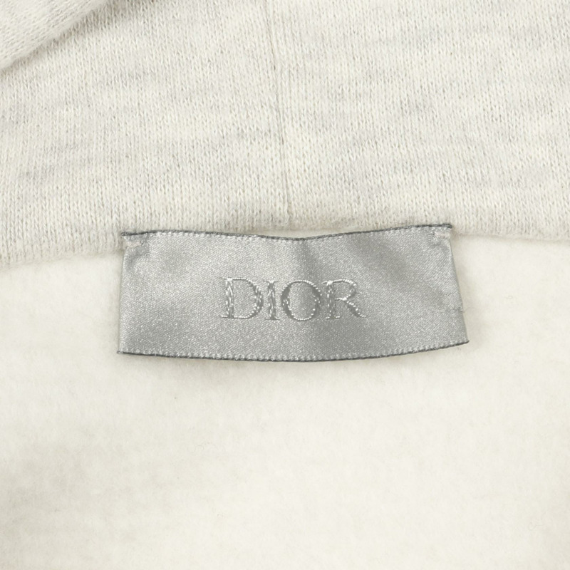 Dior ERL 連帽衫,棉滌混紡,灰色/銀色,二手男款 XXL 碼-2