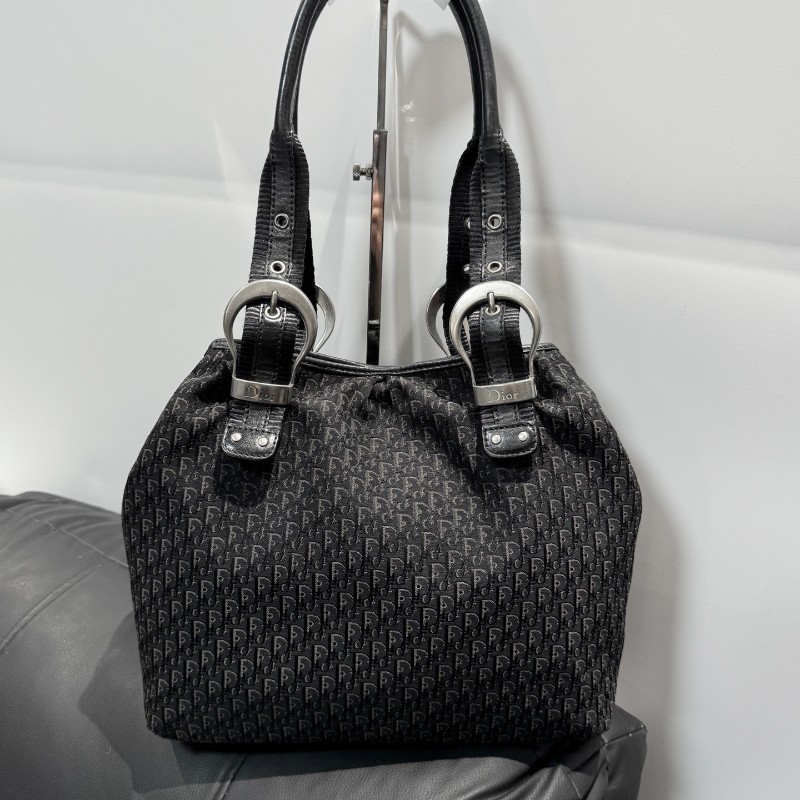 Dior黑色老花托特包tote 小號肩背包-2