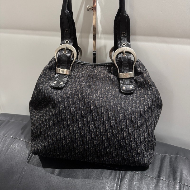 Dior黑色老花托特包tote 小號肩背包-4