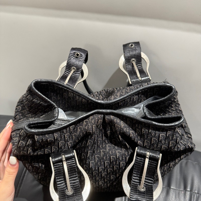 Dior黑色老花托特包tote 小號肩背包-8